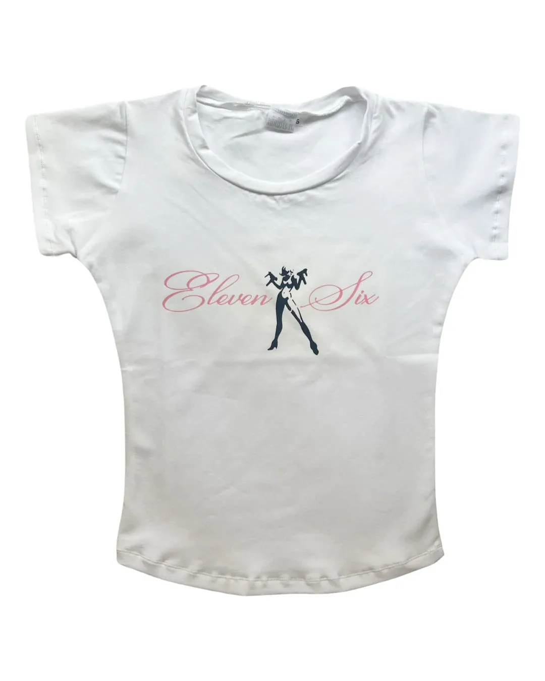 1106Airy A Girl Is A Gun Baby Tee White