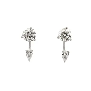 .39ct 14k White Gold Diamond Drop Jackets