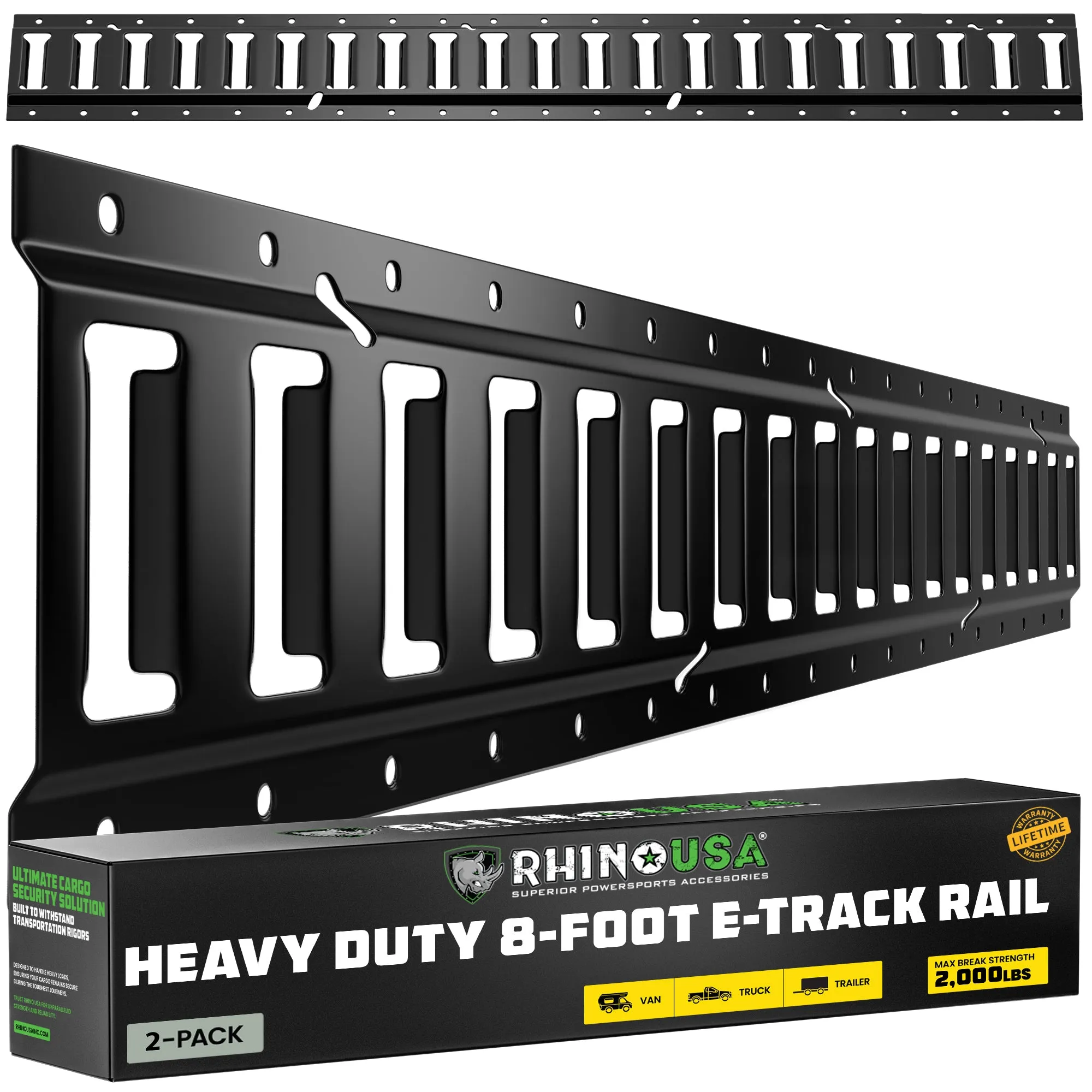 8FT E-Track Tie-Down Rails