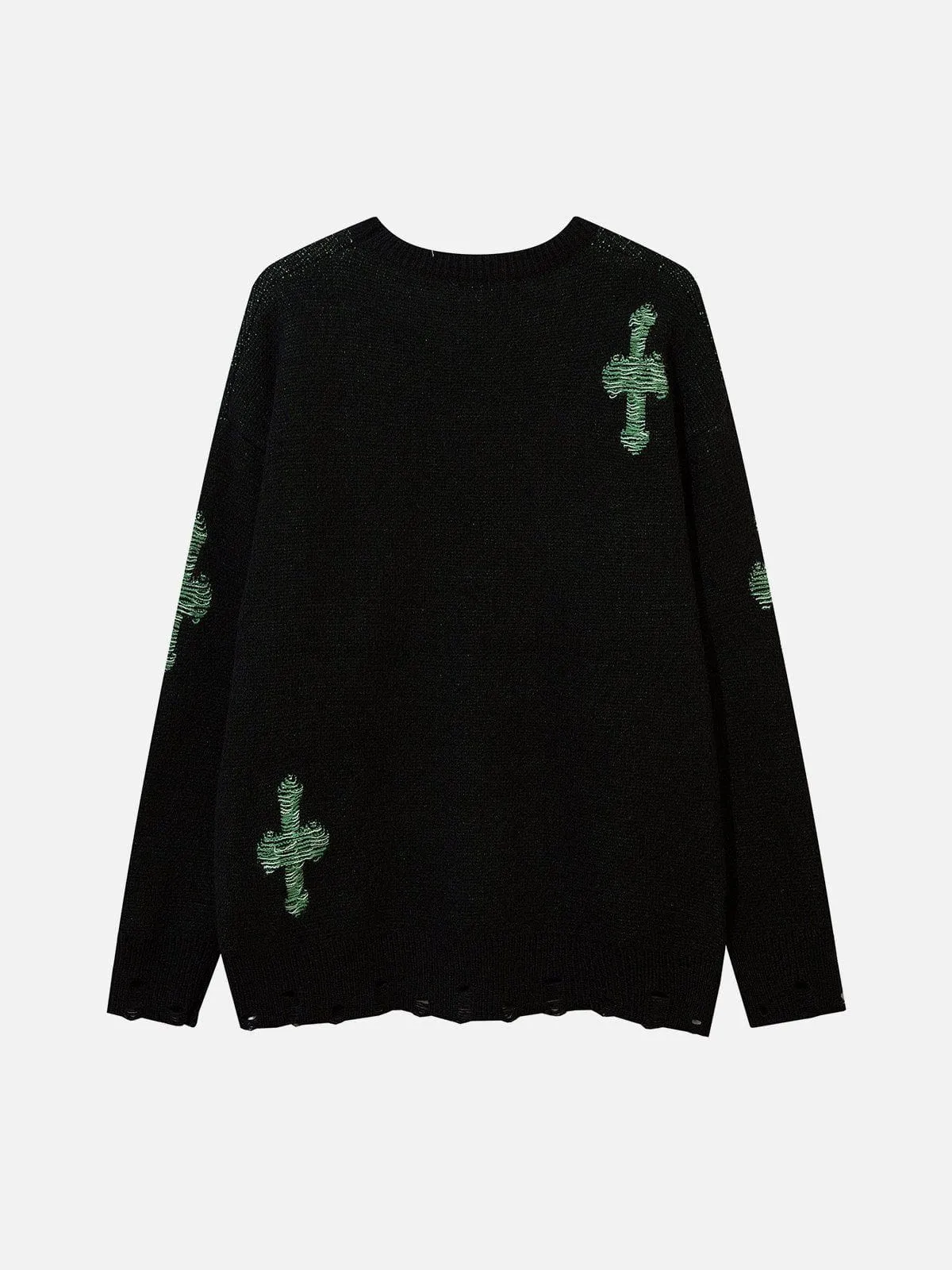 AlanBalen® - Cross Contrast Jacquard Sweater