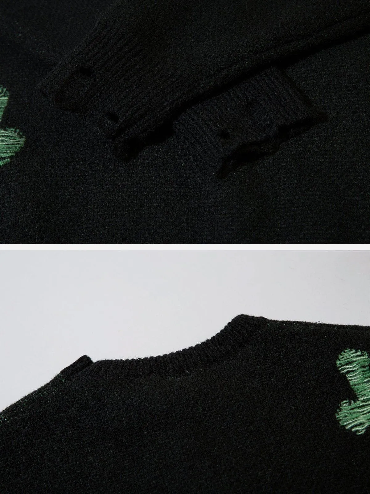 AlanBalen® - Cross Contrast Jacquard Sweater