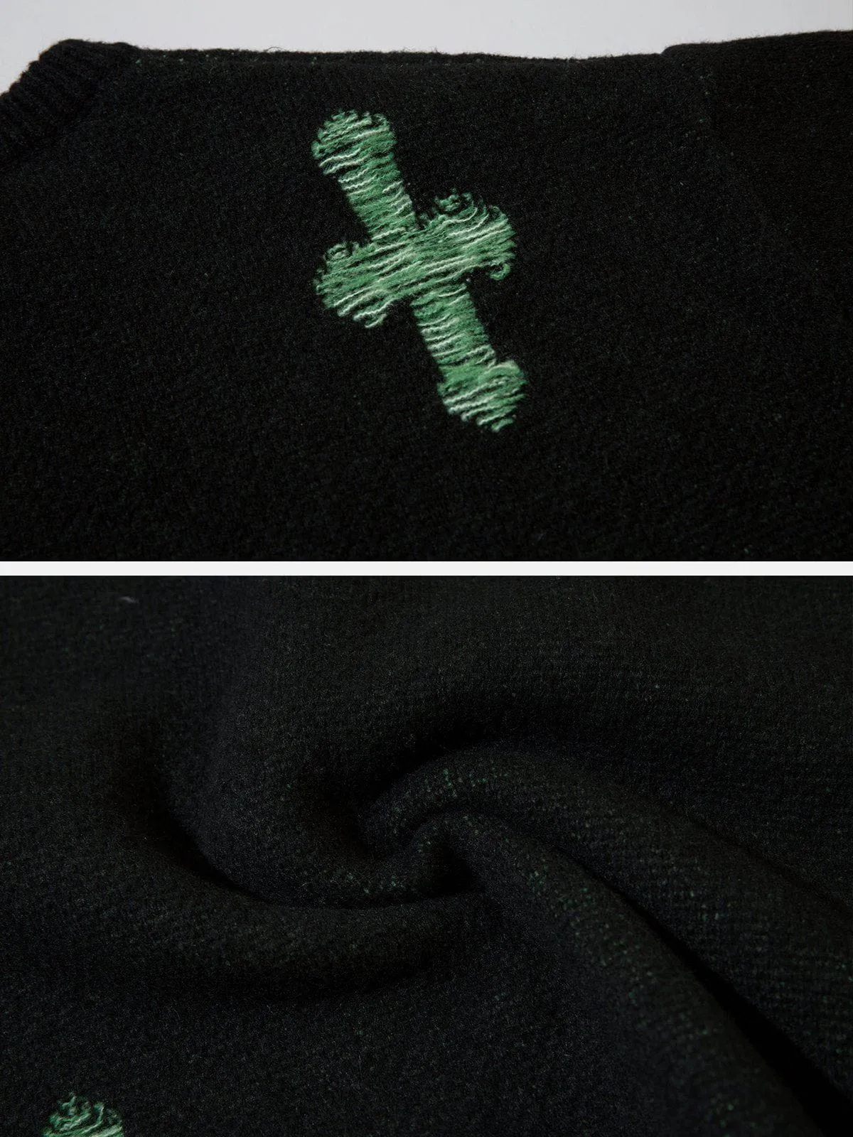 AlanBalen® - Cross Contrast Jacquard Sweater