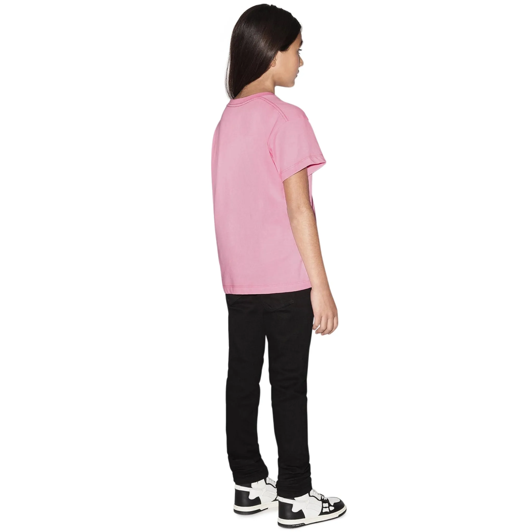 Amiri Kids 'Amiri' Baby Pink T Shirt