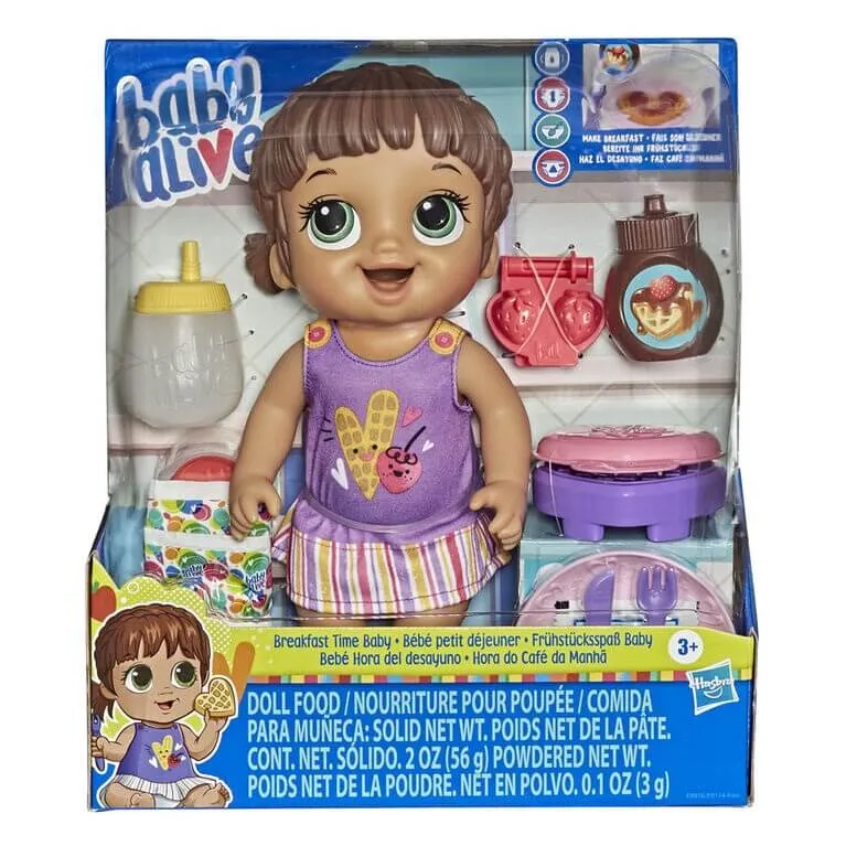 Baby Alive Breakfast Time Baby Purple Shirt Doll