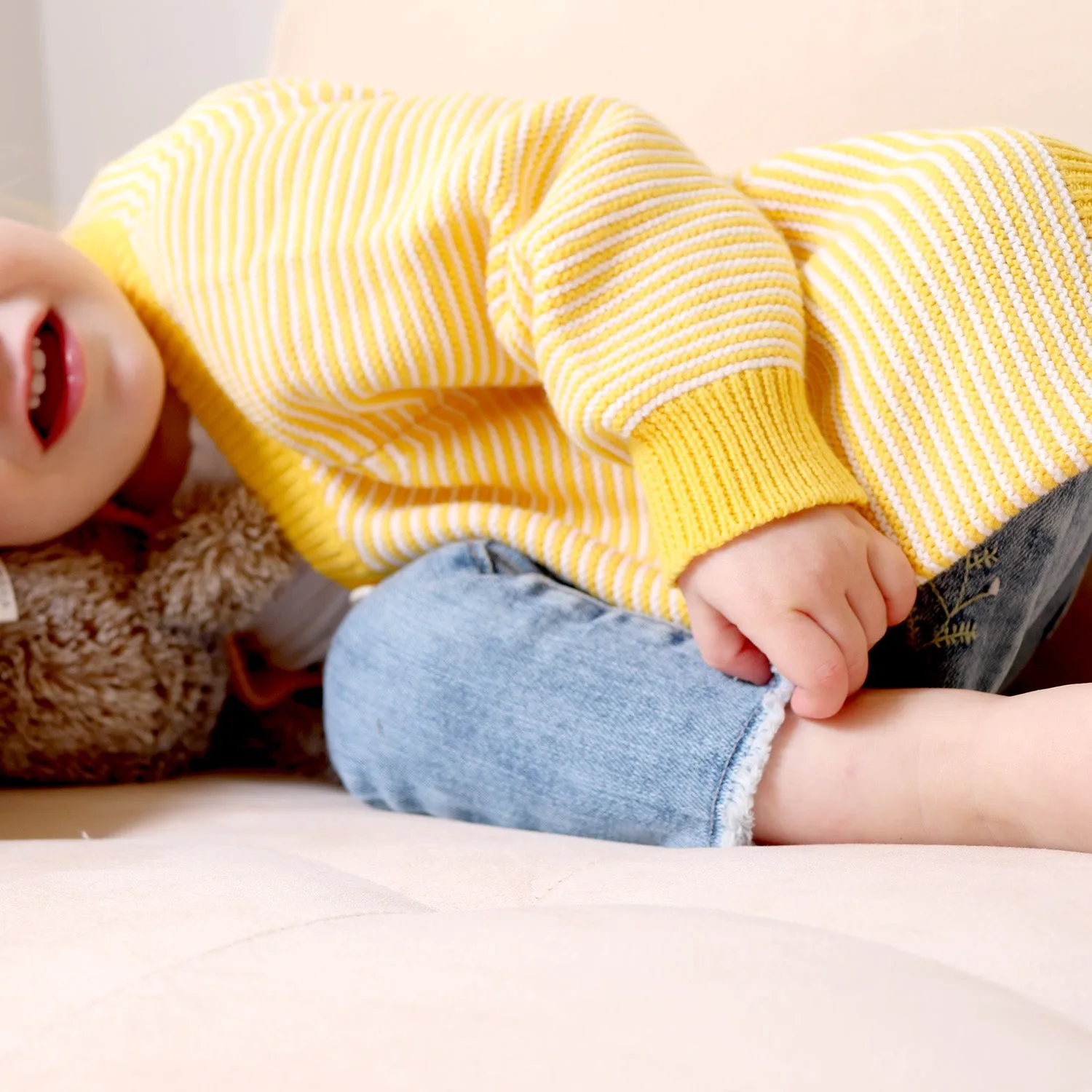 Baby Striped Button Cardigan