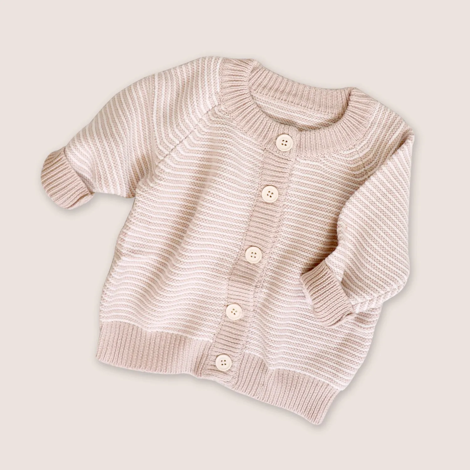 Baby Striped Button Cardigan