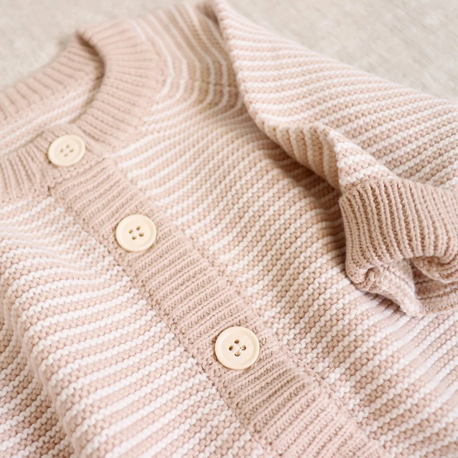 Baby Striped Button Cardigan