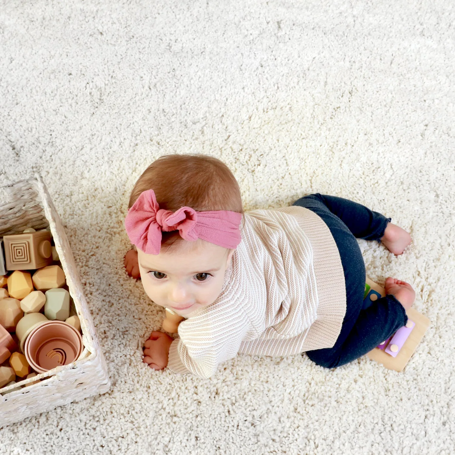 Baby Striped Button Cardigan