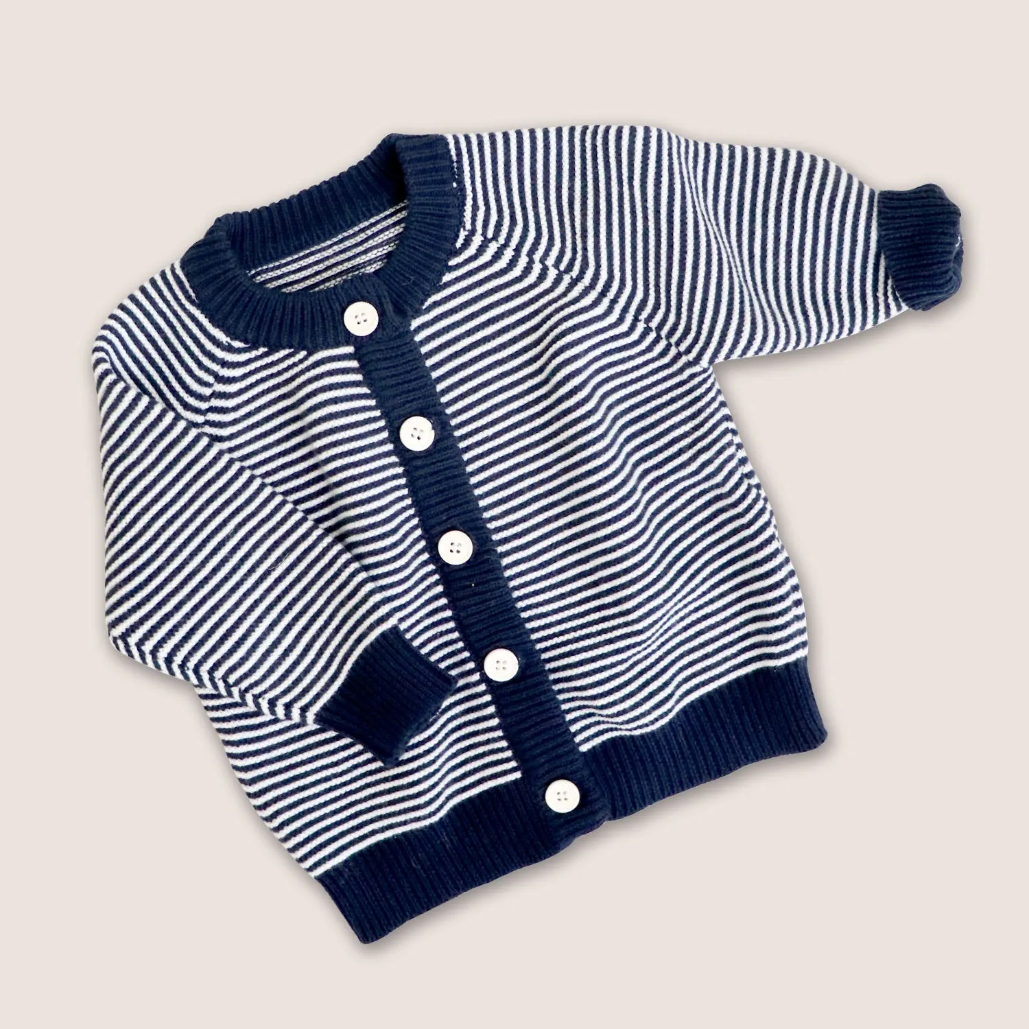 Baby Striped Button Cardigan