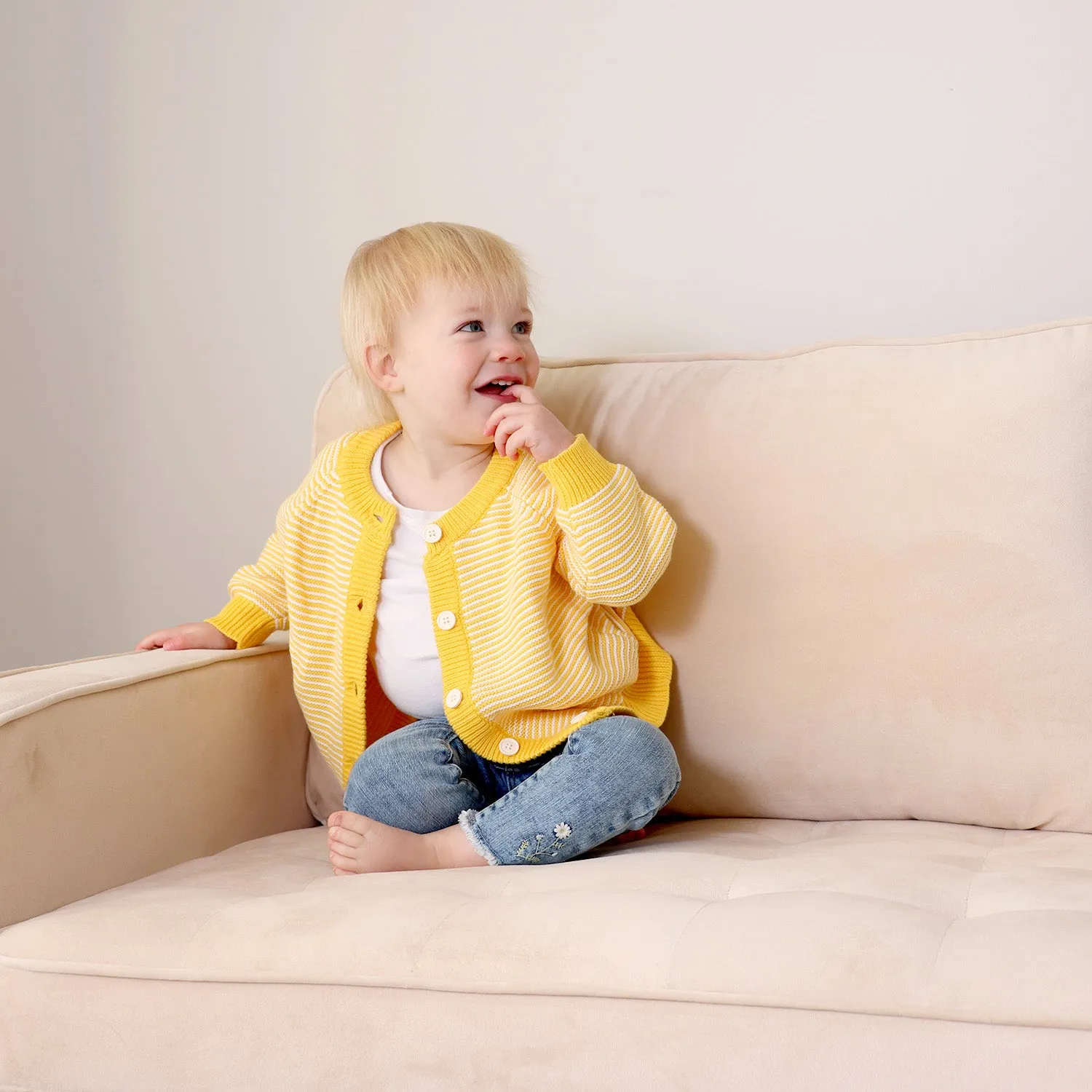 Baby Striped Button Cardigan