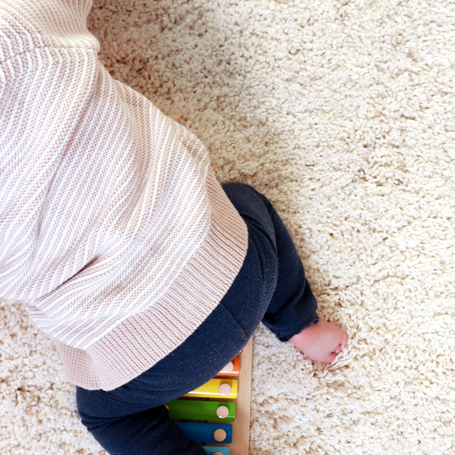 Baby Striped Button Cardigan