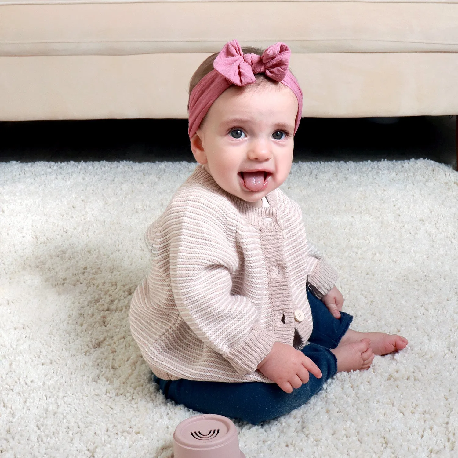 Baby Striped Button Cardigan