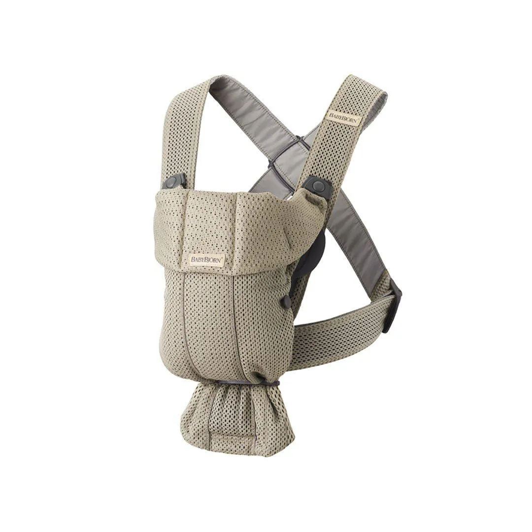 BabyBjorn Mini 3D Mesh Baby Carrier - Grey Beige