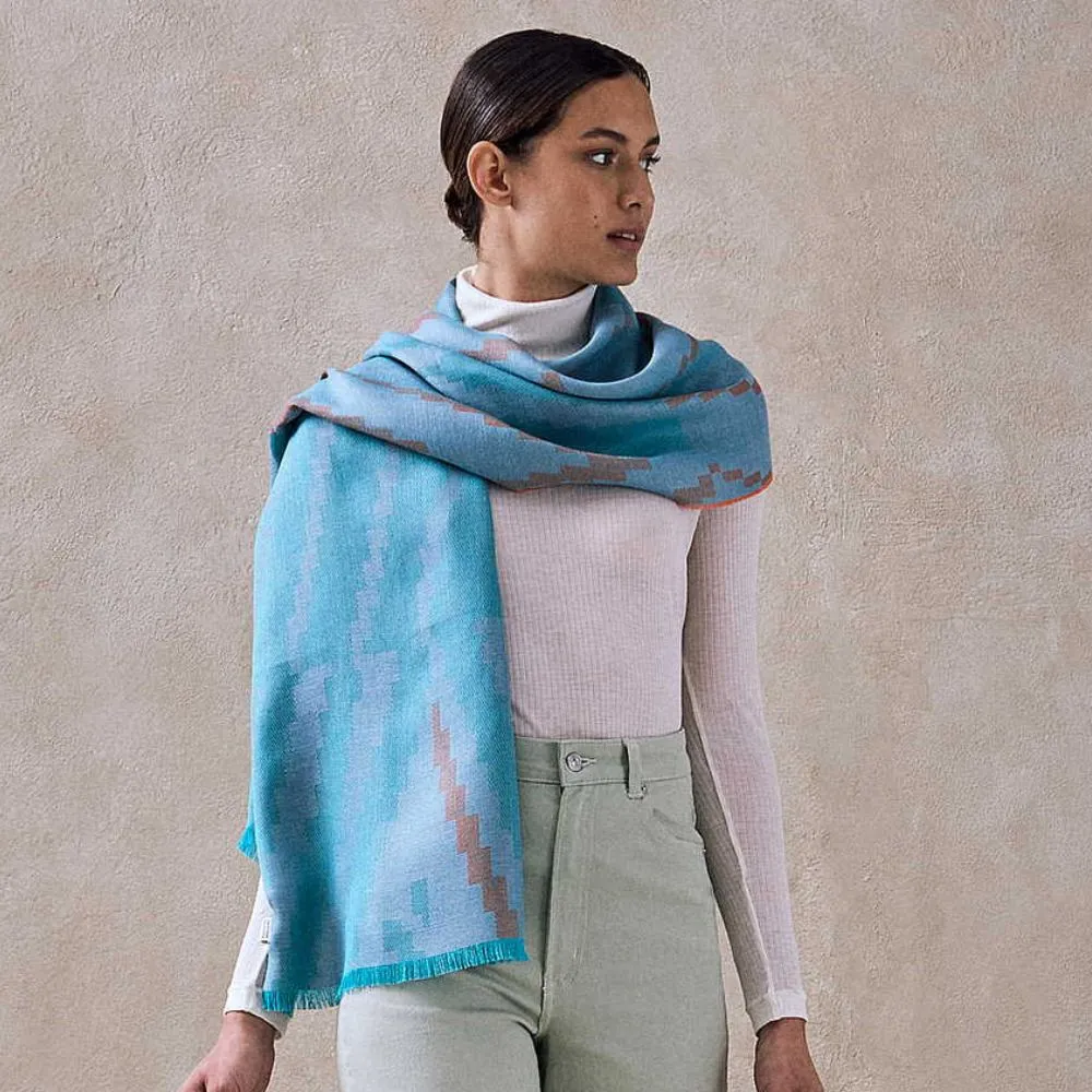 Bahama Baby Alpaca and Silk Scarf - Teal