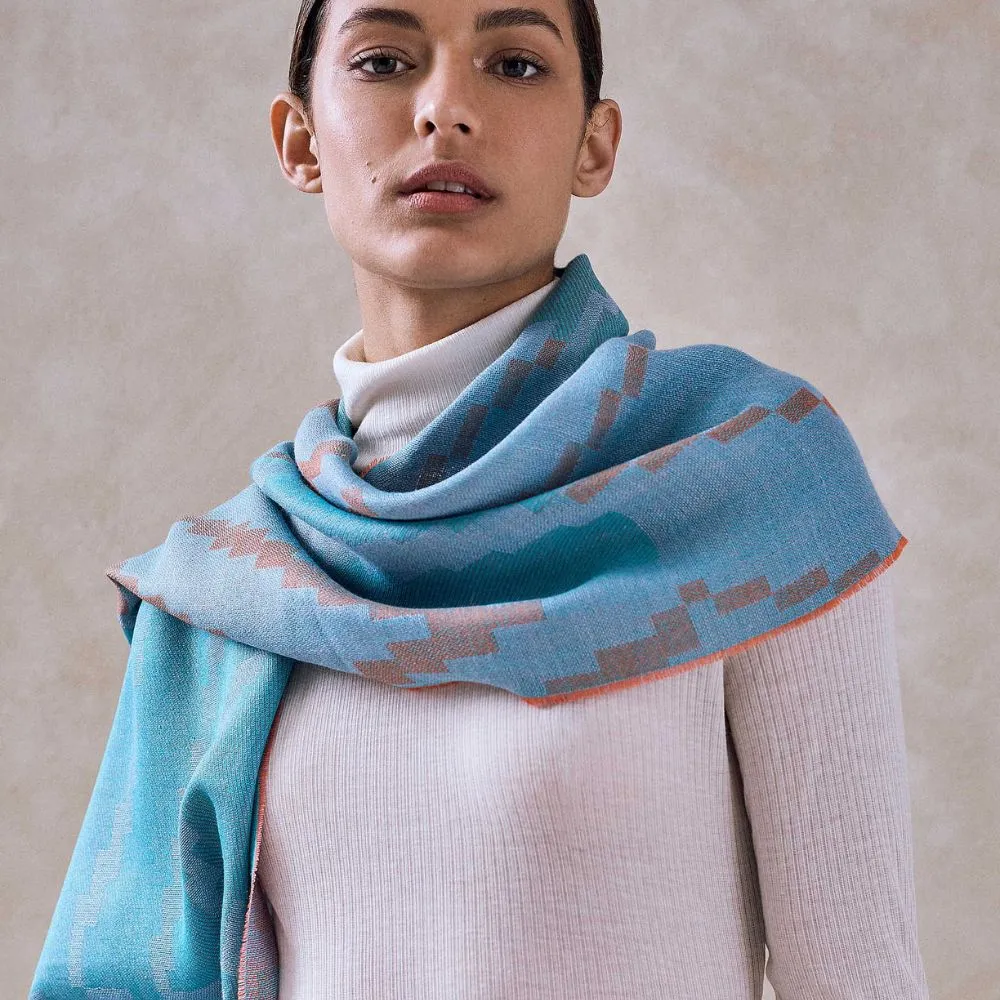 Bahama Baby Alpaca and Silk Scarf - Teal