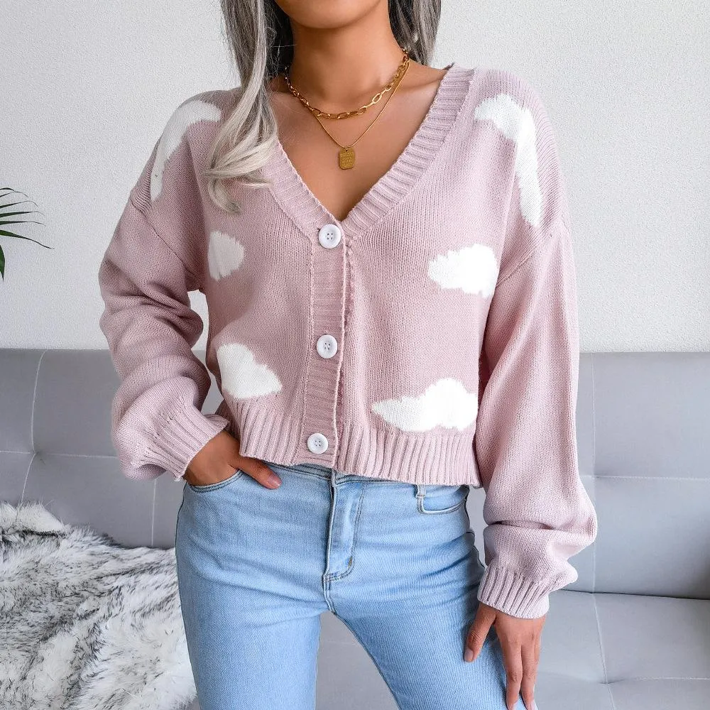 Baiyun knitted cardigan sweater women's clothing