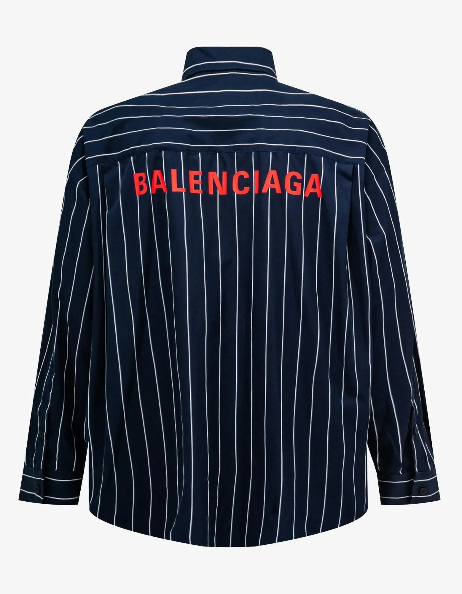 Balenciaga Blue Stripe Oversized Shirt