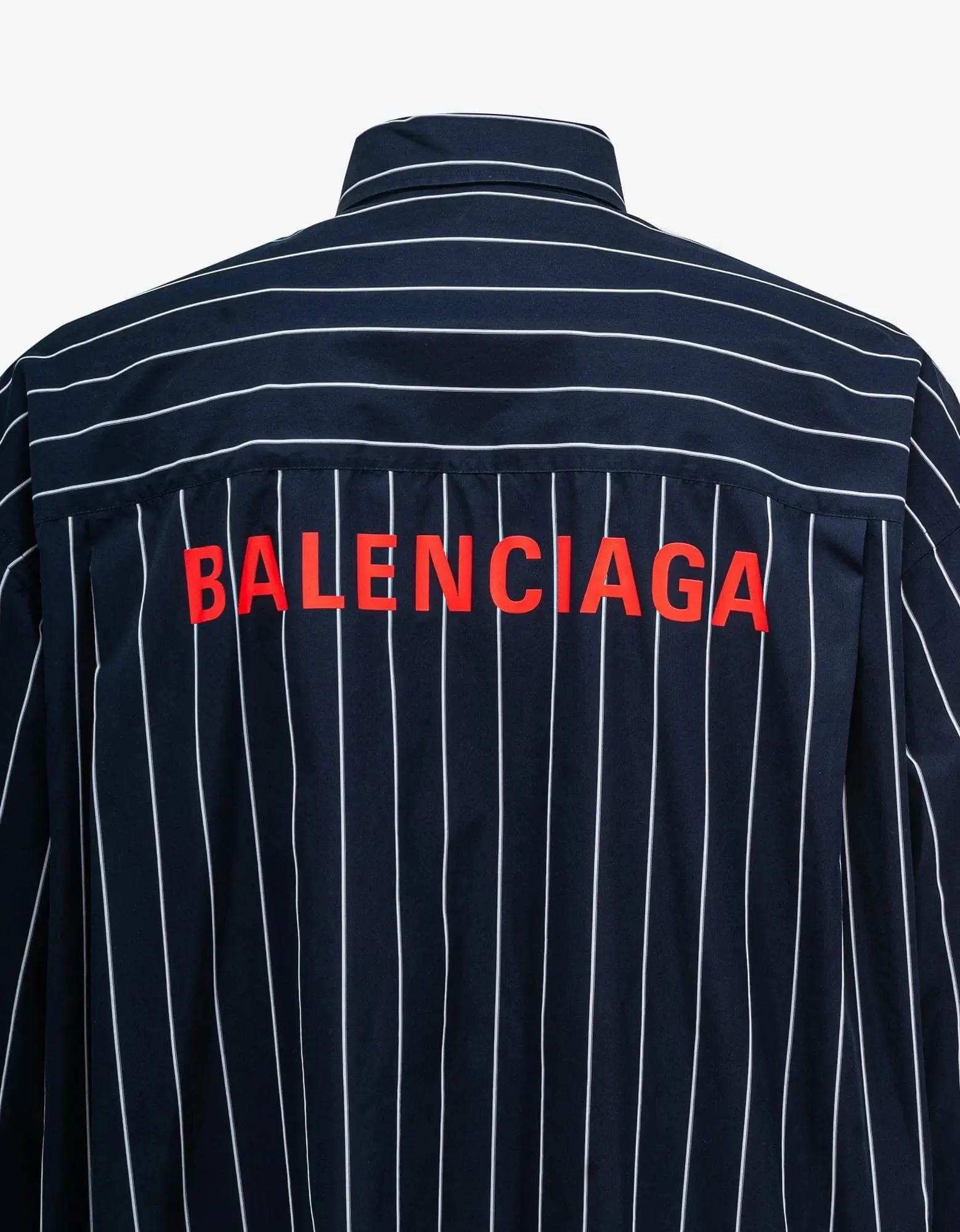 Balenciaga Blue Stripe Oversized Shirt