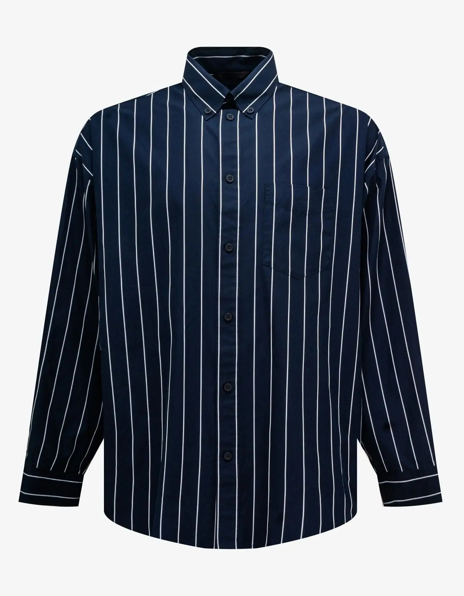 Balenciaga Blue Stripe Oversized Shirt