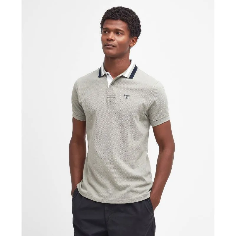 Barbour Hawkeswater Tipped Mens Polo Shirt - Forest Fog