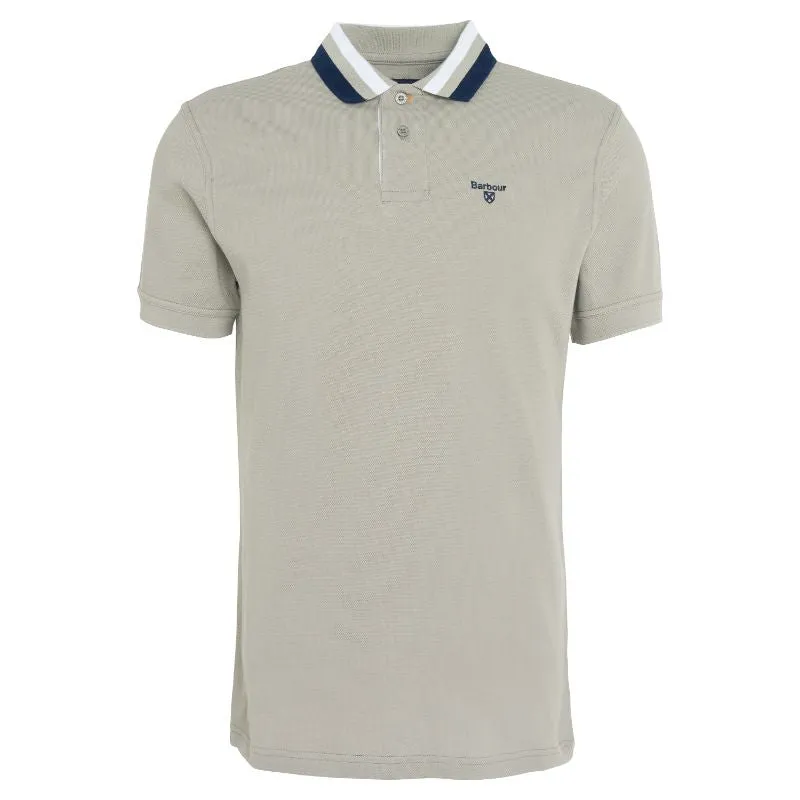 Barbour Hawkeswater Tipped Mens Polo Shirt - Forest Fog