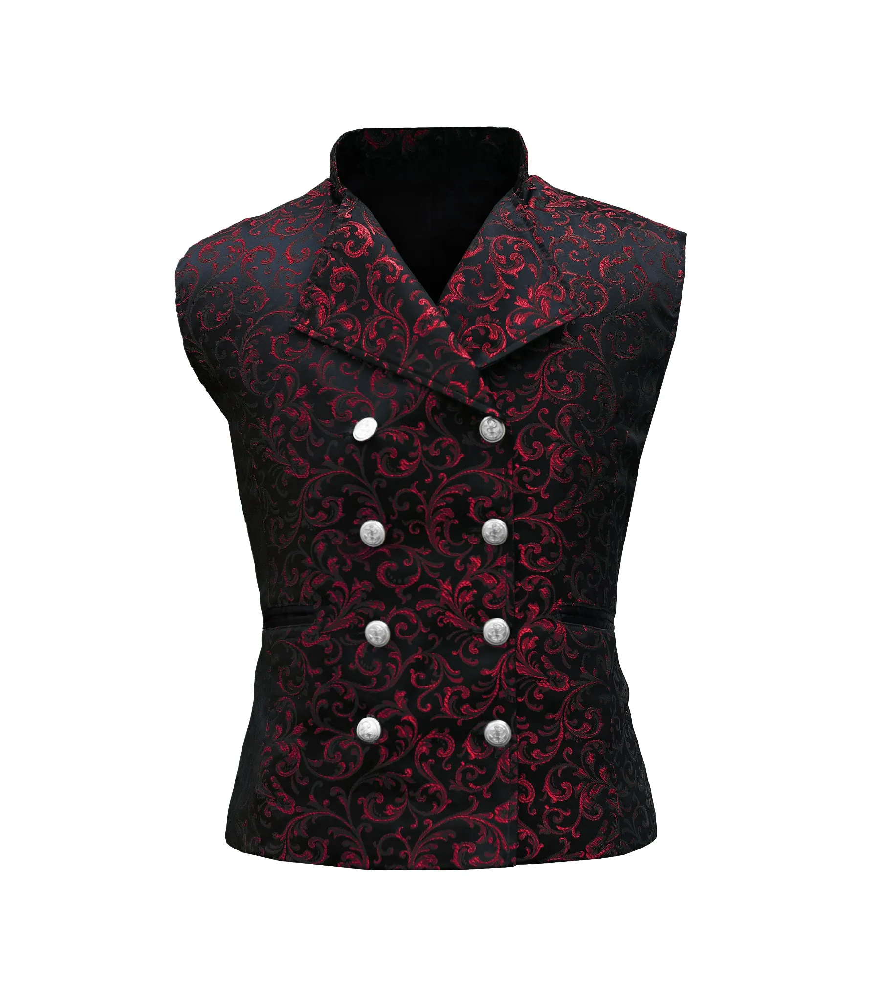 Black Red Half Sleeve Casual Jacket