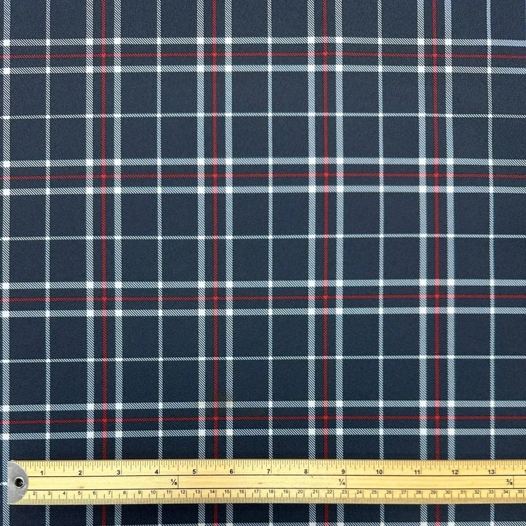 Blue Tartan Heavy Duty Waterproof Fabric