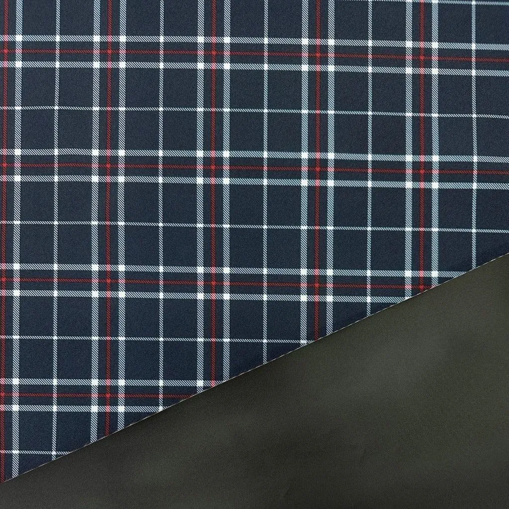 Blue Tartan Heavy Duty Waterproof Fabric