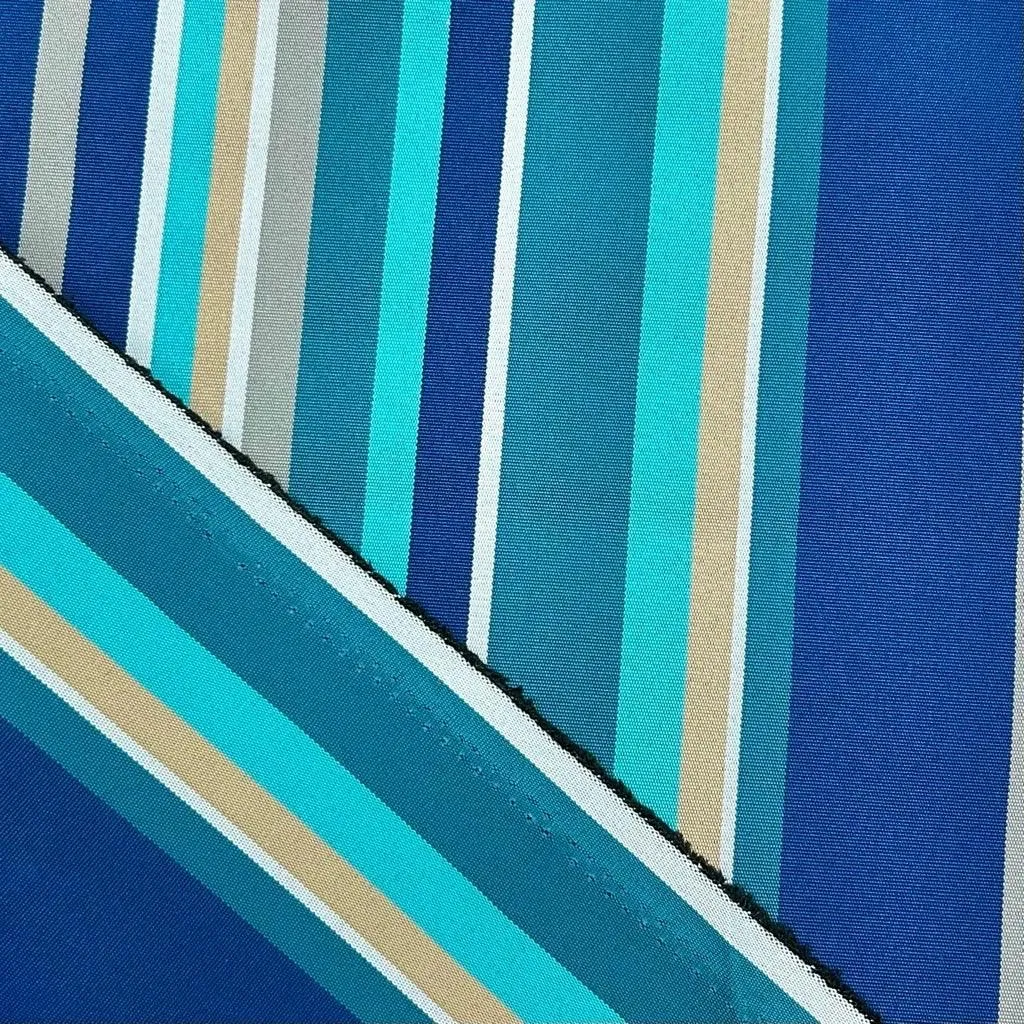 Blue/Teal Stripes Water Resistant Fabric