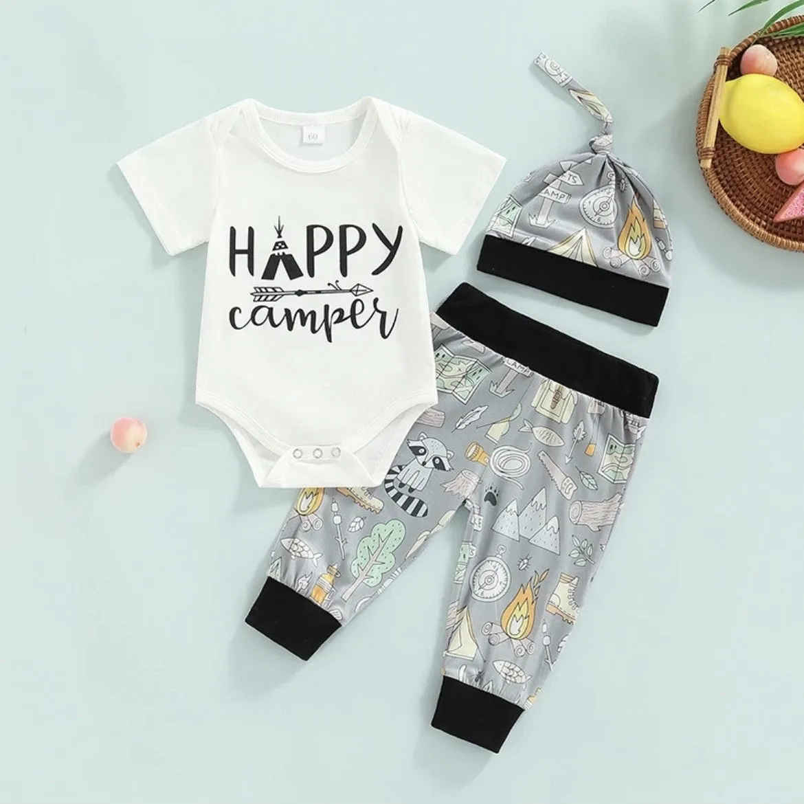 Boys Cozy Happy Camper 2 Pc Set