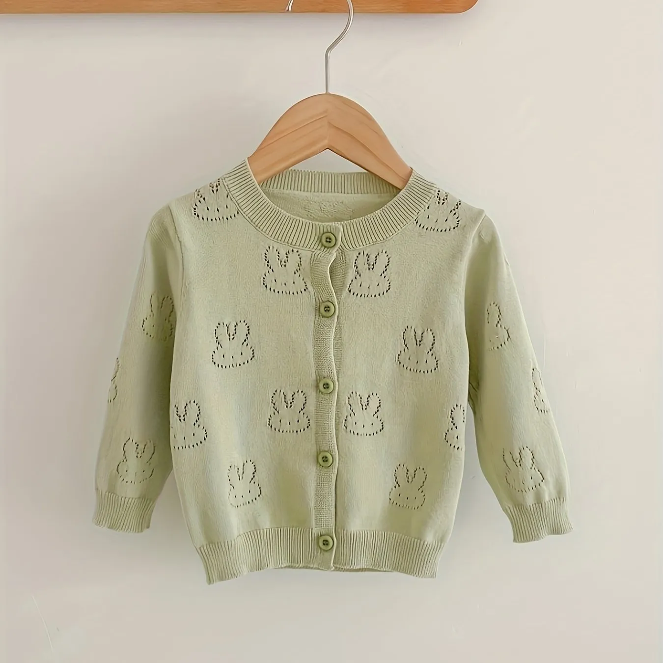 Cute Rabbit Baby Sun Protection & Mosquito Repellent Jacket - Lightweight Knitted Topcoat