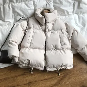 deanwangkt Autumn Winter Collection Solid Women Down Jacket Warm Thicken Stand Collar White Duck Down Parka Women's Jackets Coats