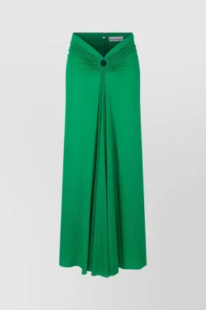 Draped cut-out maxi skirt