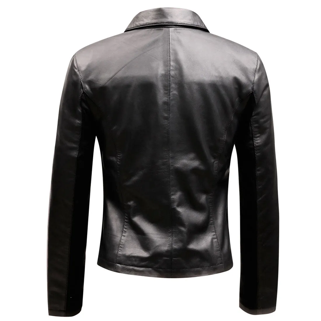 Evan Black Women's Sheep Napa Genuine Leather Jacket