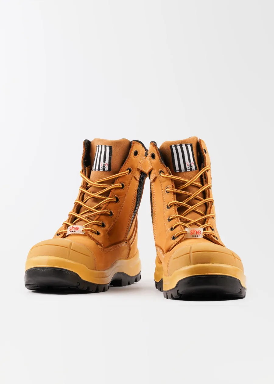 Excels: women's PR safety work boots (zip)