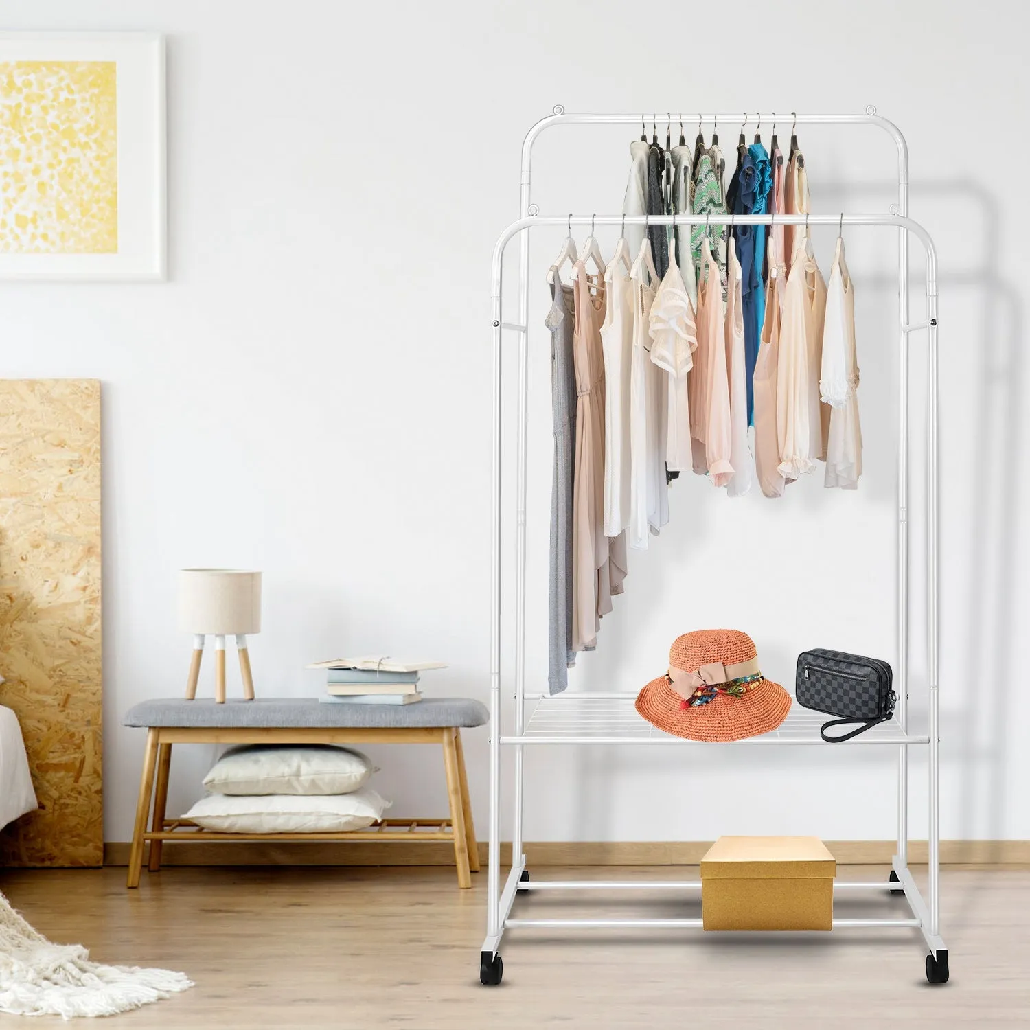 Garment Hanging Rack Clothing Rail Organizer