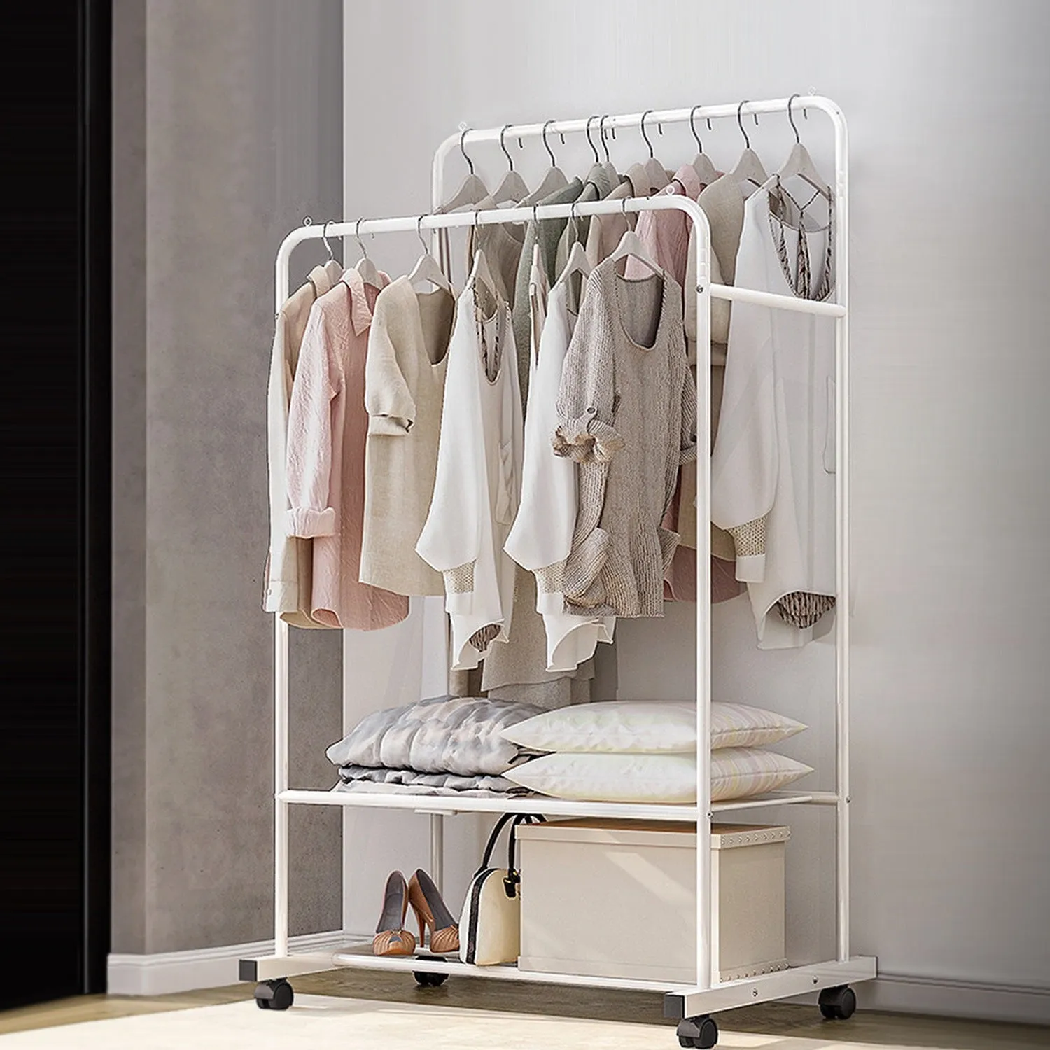 Garment Hanging Rack Clothing Rail Organizer