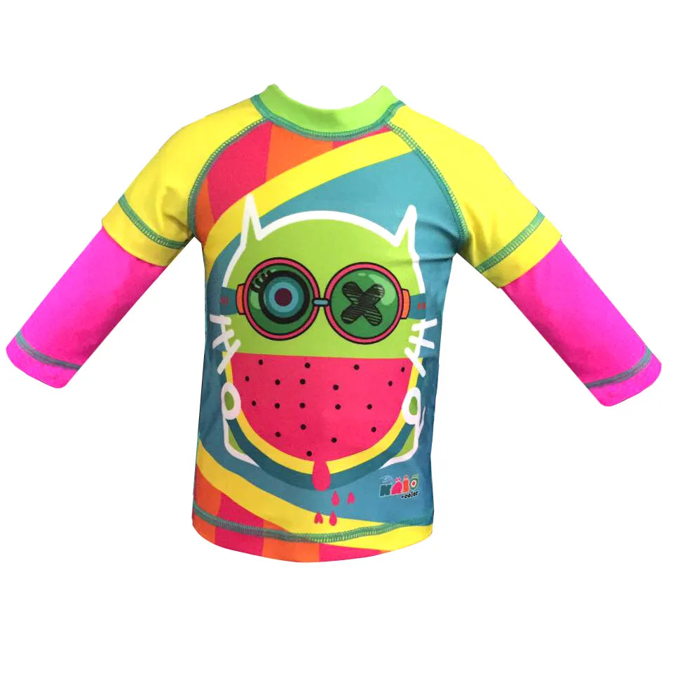 Gatto Watermelon Baby Girl Long Sleeve Rash Guard Shirt