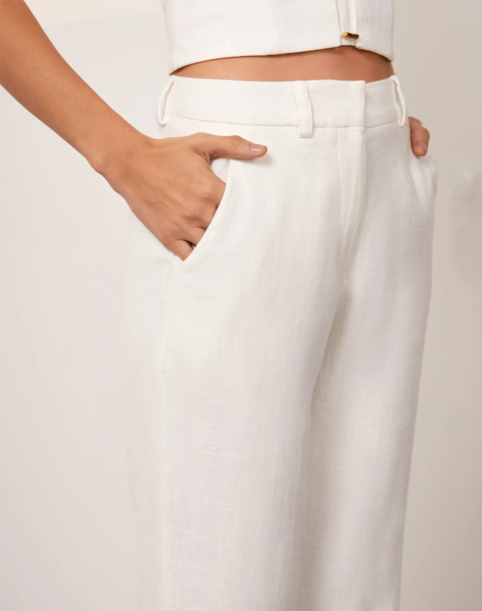 Giulia Tailored Pants - Off White