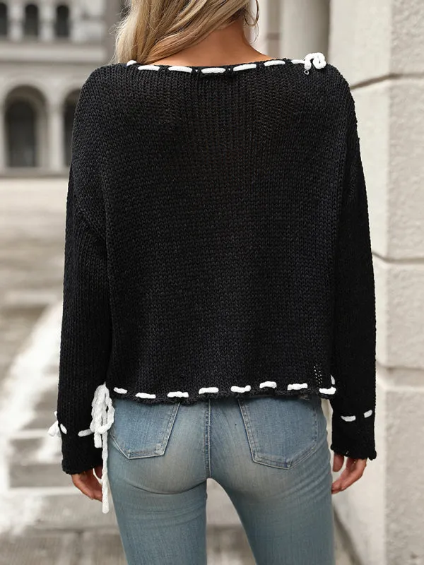 Hand-Woven Loose-Fitting Sweater