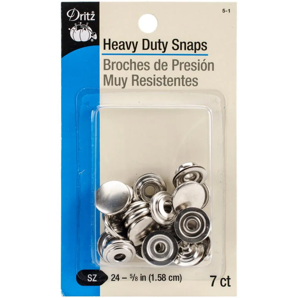 Heavy Duty Snaps - 5/8" - 7 pack