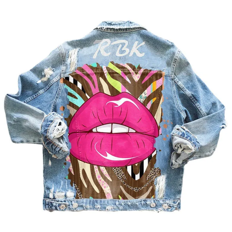 Hip Hop Loose Denim Lapel Jacket