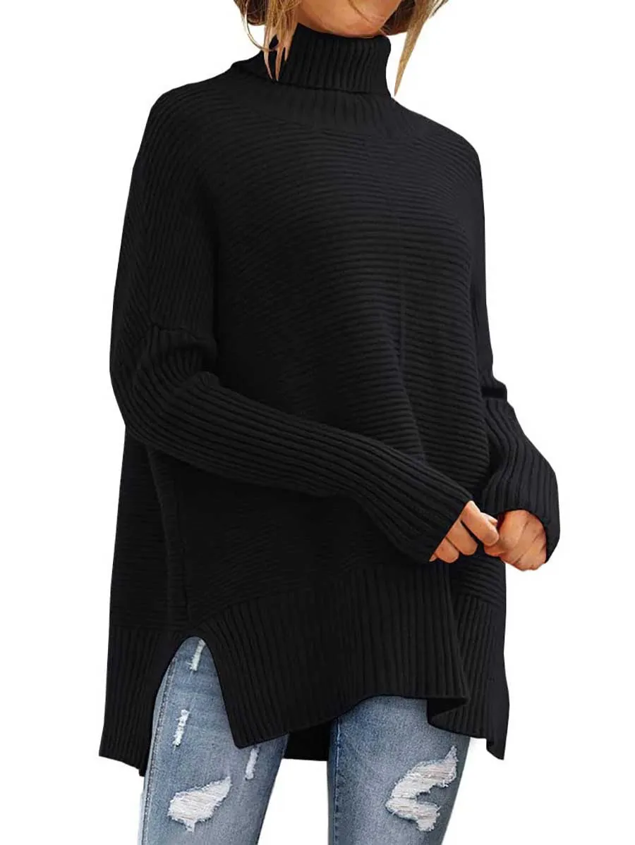 iForgirls High Neck Batwing Knit Sweater