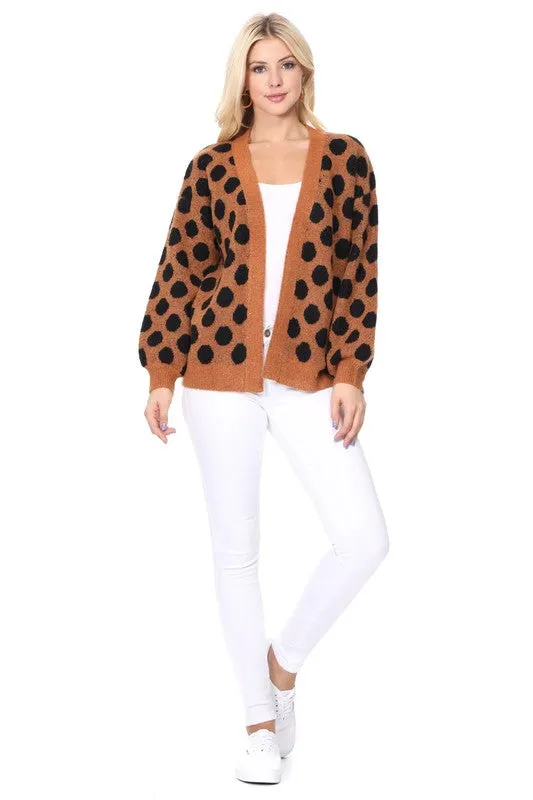 Jacki Polka Dot  Sweater Cardigan