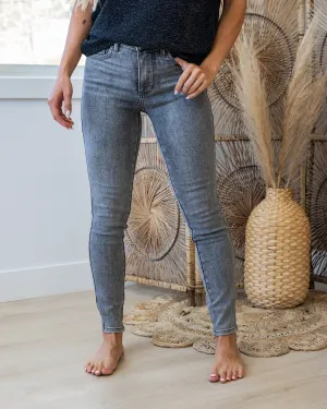 Judy Blue Hayden Gray Acid Wash Control Top Skinny Jeans