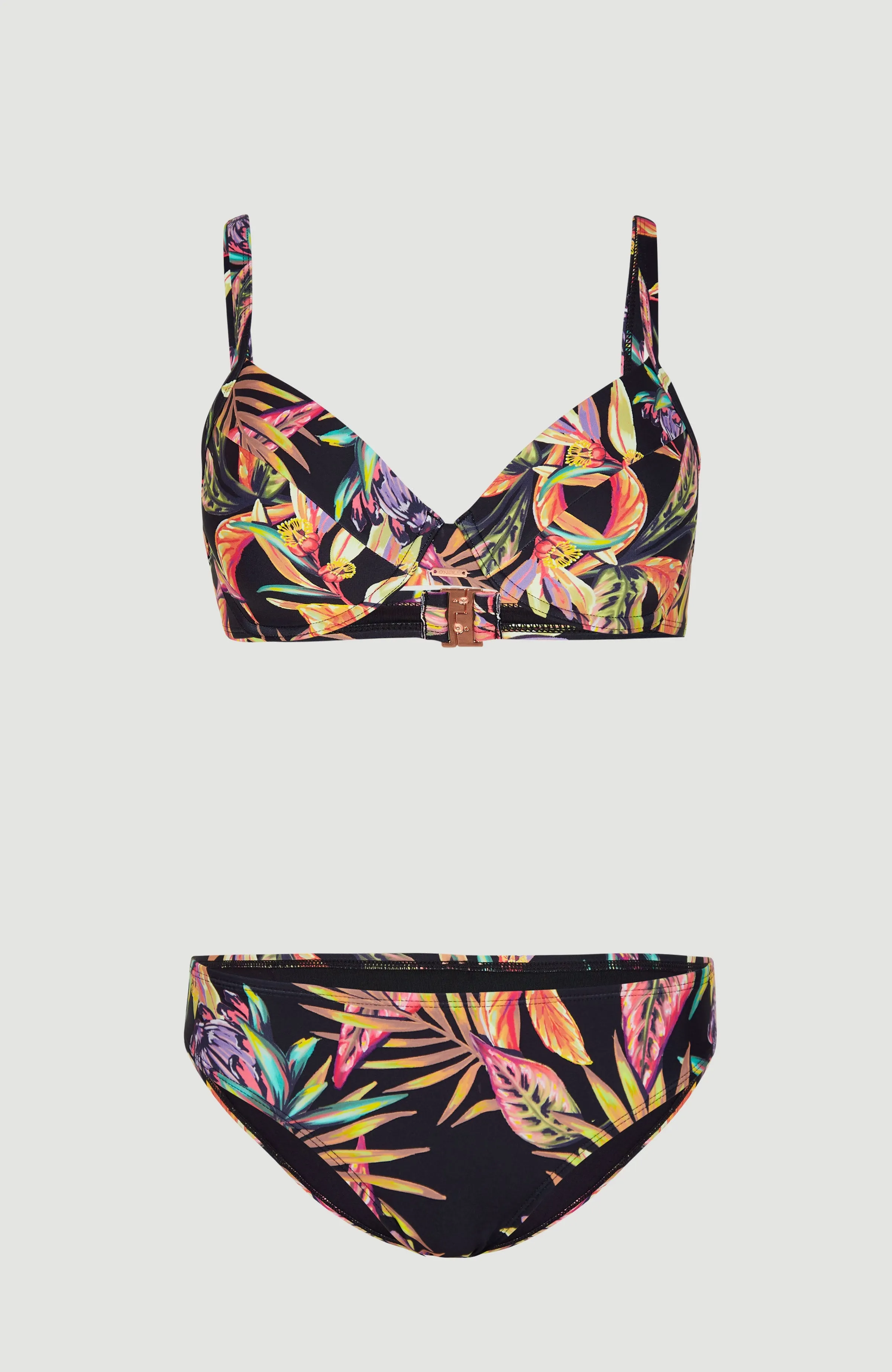 Julia Wb - Rita Moulded Wire Bikini Set | Black Tropical Flower