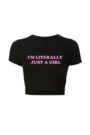 Just A Girl Top (Black/Pink)