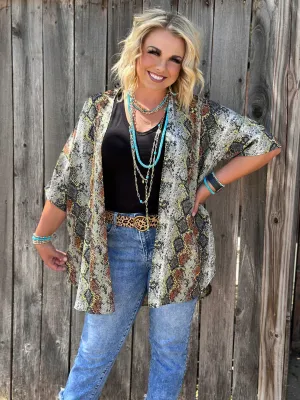 Logan Snakeskin Kimono by Texas True Threads