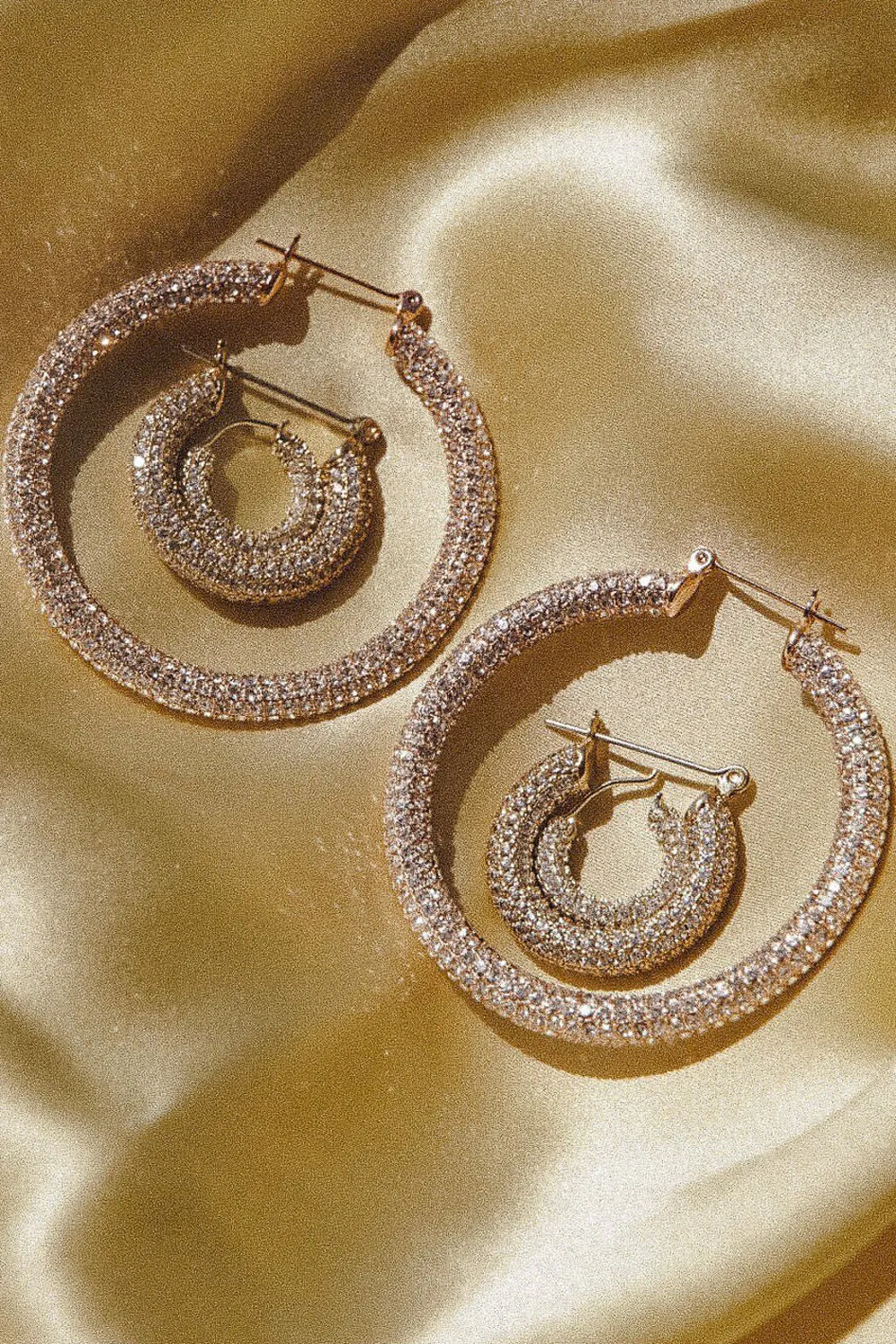 Luv Aj - Pave Baby Amalfi Hoops - Gold