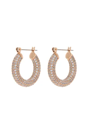 Luv Aj - Pave Baby Amalfi Hoops - Rose Gold